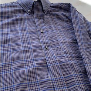 Jos A Bank grey/ blue mens button down cotton med